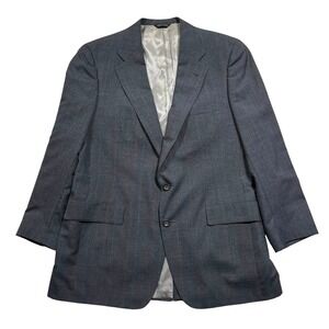 Vintage Chaps Ralph Lauren 80s Mens Gray Pinstripe Blazer Jacket Made in USA